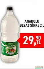TARIM KREDİ ANADOLU BEYAZ SİRKE 2 L fiyat ve kampanya bilgisi
